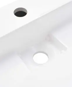 vidaXL Wash Basin 120x46x11 cm Mineral Cast/Marble Cast White