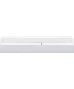vidaXL Wash Basin 120x46x11 cm Mineral Cast/Marble Cast White