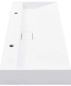 vidaXL Wash Basin 120x46x11 cm Mineral Cast/Marble Cast White