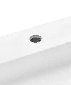 vidaXL Wash Basin 120x46x11 cm Mineral Cast/Marble Cast White