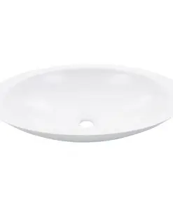 vidaXL Wash Basin 59.3×35.1×10.7 cm Mineral Cast/Marble Cast White