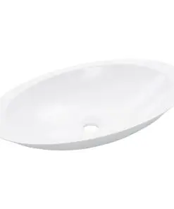 vidaXL Wash Basin 59.3×35.1×10.7 cm Mineral Cast/Marble Cast White