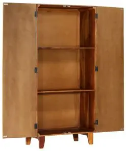 vidaXL Hand Carved Highboard 85x45x180 cm Solid Reclaimed Wood