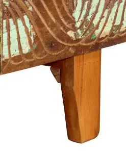 vidaXL Hand Carved Highboard 85x45x180 cm Solid Reclaimed Wood