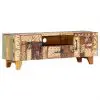 vidaXL Hand Carved TV Cabinet 120x30x40 cm Solid Reclaimed Wood