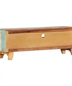 vidaXL Hand Carved TV Cabinet 120x30x40 cm Solid Reclaimed Wood