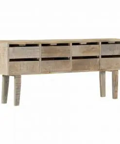 vidaXL Sideboard 140x30x60 cm Solid Mango Wood