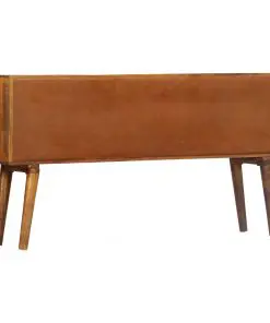 vidaXL Sideboard with Printed Pattern 130x30x70 cm Solid Mango Wood