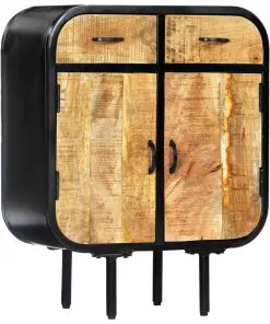 vidaXL Sideboard 60x30x75 cm Solid Mango Wood and Iron