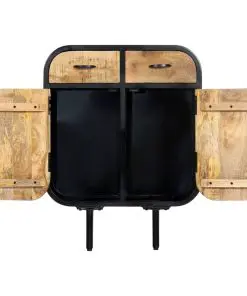 vidaXL Sideboard 60x30x75 cm Solid Mango Wood and Iron