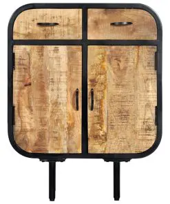 vidaXL Sideboard 60x30x75 cm Solid Mango Wood and Iron