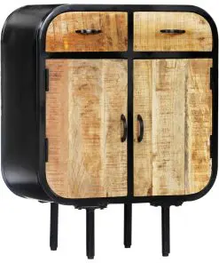 vidaXL Sideboard 60x30x75 cm Solid Mango Wood and Iron
