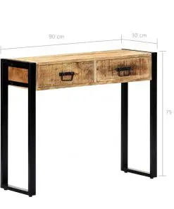 vidaXL Console Table 90x30x75 cm Solid Mango Wood