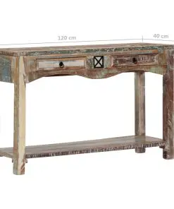 vidaXL Console Table 120x40x75 cm Solid Reclaimed Wood