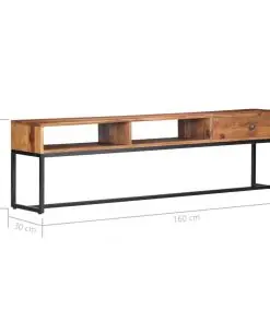 vidaXL TV Cabinet 160x30x45 cm Solid Sheesham Wood