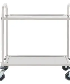 vidaXL 2-Tier Kitchen Trolley 107x55x90 cm Stainless Steel