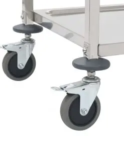 vidaXL 2-Tier Kitchen Trolley 107x55x90 cm Stainless Steel