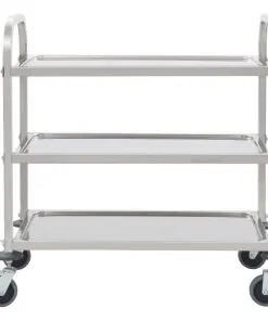 vidaXL 3-Tier Kitchen Trolley 87x45x83.5 cm Stainless Steel
