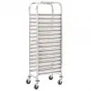 vidaXL Kitchen Trolley for 16 Trays 65.5×48.5×165 cm Stainless Steel vidaXL Kitchen Trolley for 16 Trays 65.5×48.5×165 cm Stainless Steel