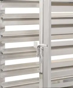 vidaXL Kitchen Trolley for 16 Trays 65.5×48.5×165 cm Stainless Steel