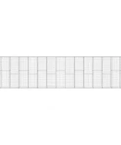 vidaXL Gabion Wall with Covers Galvanised Steel 900x50x200 cm