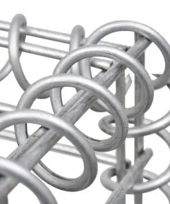 vidaXL Gabion Wall with Covers Galvanised Steel 900x50x200 cm