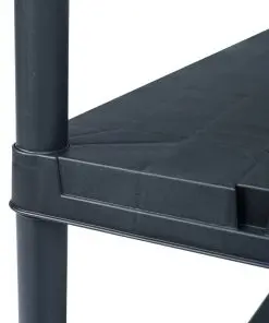 vidaXL Storage Shelf Racks 2 pcs Black 260 kg 90x40x180 cm Plastic