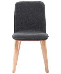 vidaXL Dining Chairs 4 pcs Grey Fabric
