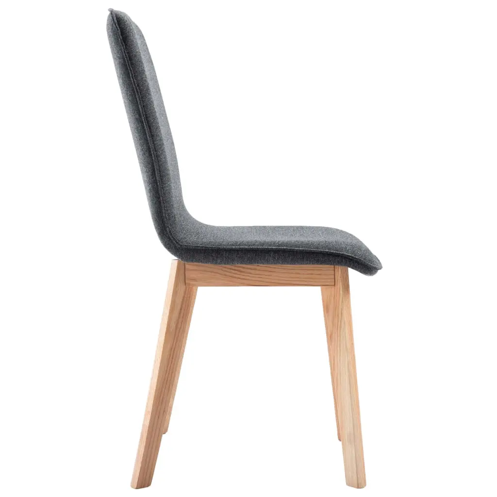 vidaXL Dining Chairs 4 pcs Grey Fabric