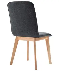 vidaXL Dining Chairs 4 pcs Grey Fabric