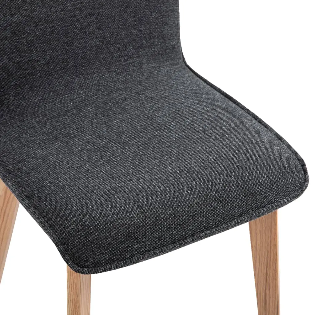 vidaXL Dining Chairs 4 pcs Grey Fabric