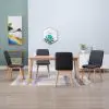 vidaXL Dining Chairs 4 pcs Grey Fabric