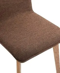 vidaXL Dining Chairs 4 pcs Brown Fabric