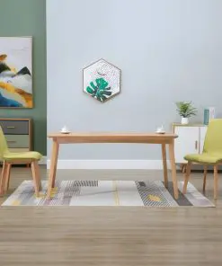 vidaXL Dining Chairs 2 pcs Green Fabric