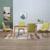 vidaXL Dining Chairs 4 pcs Green Fabric
