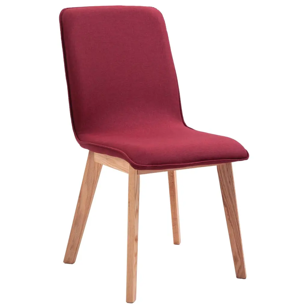 vidaXL Dining Chairs 2 pcs Red Fabric
