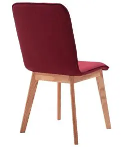 vidaXL Dining Chairs 2 pcs Red Fabric
