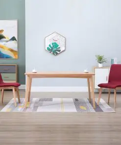 vidaXL Dining Chairs 2 pcs Red Fabric