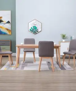vidaXL Dining Chairs 4 pcs Taupe Fabric