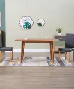 vidaXL Dining Chairs 2 pcs Grey Faux Leather