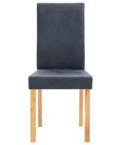 vidaXL Dining Chairs 4 pcs Grey Faux Suede Leather