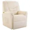 vidaXL Reclining Chair Cream Faux Leather