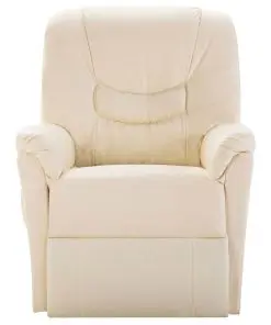 vidaXL Reclining Chair Cream Faux Leather