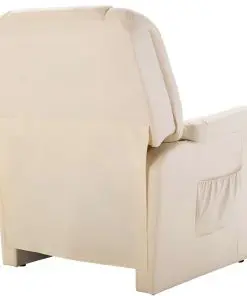 vidaXL Reclining Chair Cream Faux Leather