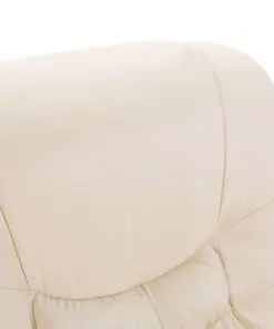 vidaXL Reclining Chair Cream Faux Leather