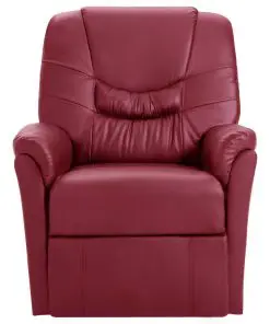 vidaXL Reclining Chair Wine Red Faux Leather