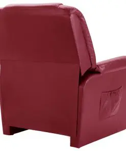 vidaXL Reclining Chair Wine Red Faux Leather