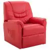 vidaXL Reclining Chair Red Faux Leather