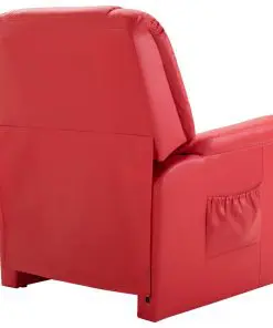 vidaXL Reclining Chair Red Faux Leather