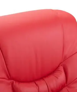 vidaXL Reclining Chair Red Faux Leather
